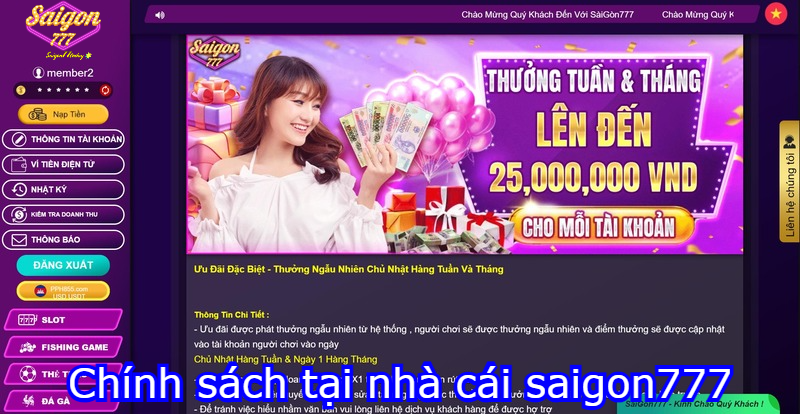 Các chính sách về chúng tôi tại Saigon777